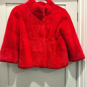 Red Rabbit Fur Jacket